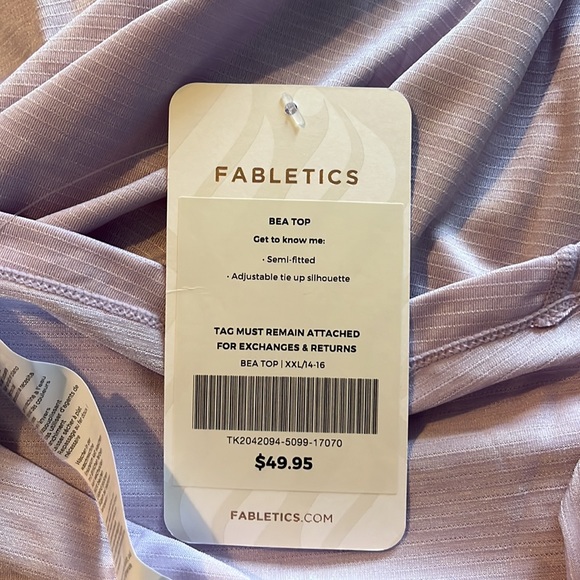 Lavender Fabletics Bea Tank Top in XXL NWT. Never worn. - Picture 4 of 5